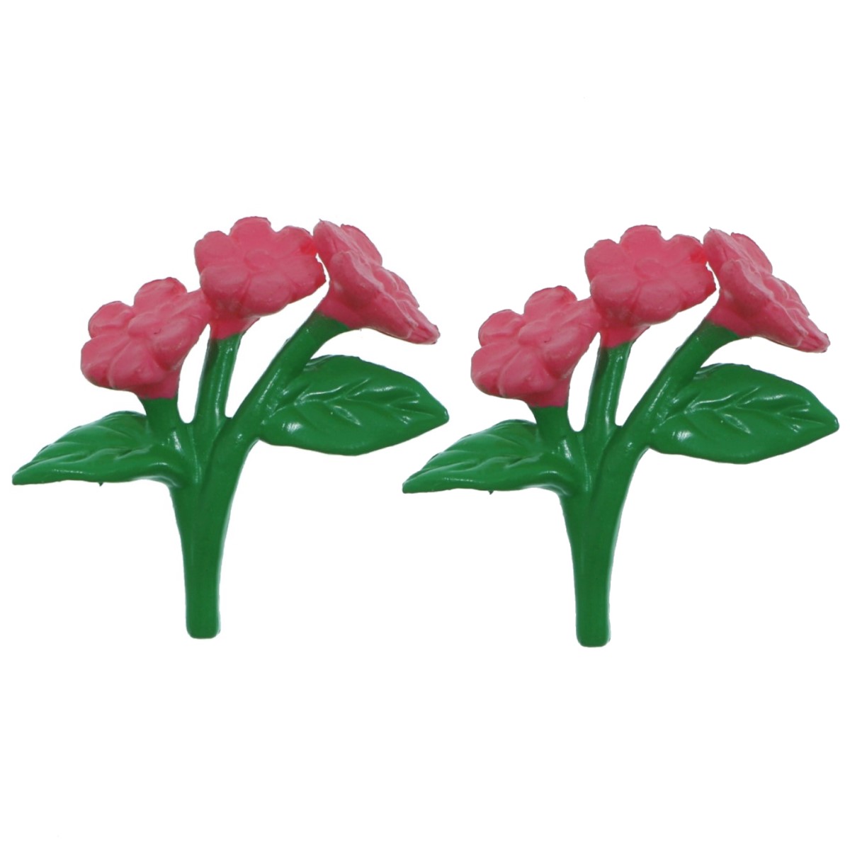Miniatura floare din plastic cyclam 2 5x2 5cm 2 set 389805