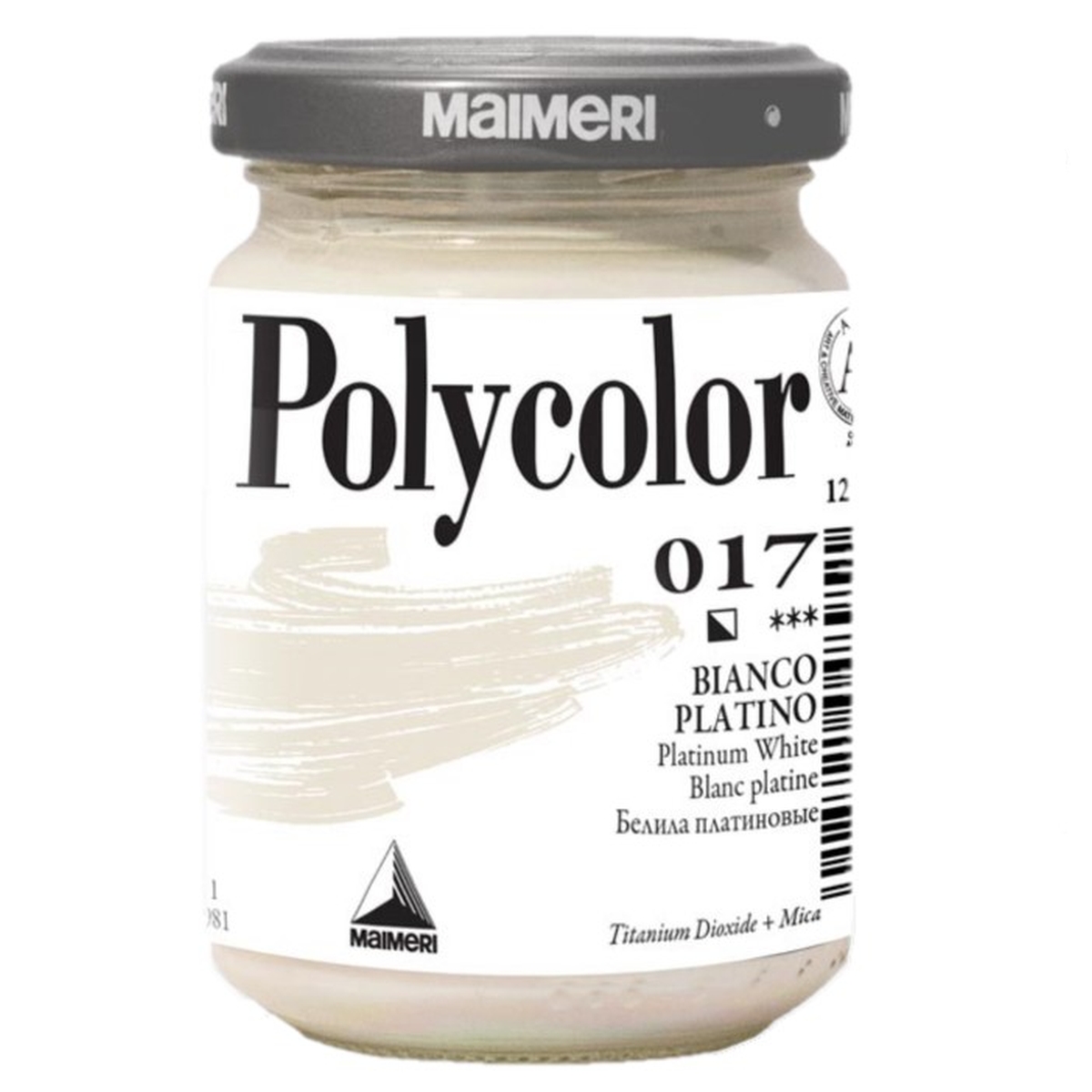 Acrilic Polycolor alb platina 140ml Maimeri 017