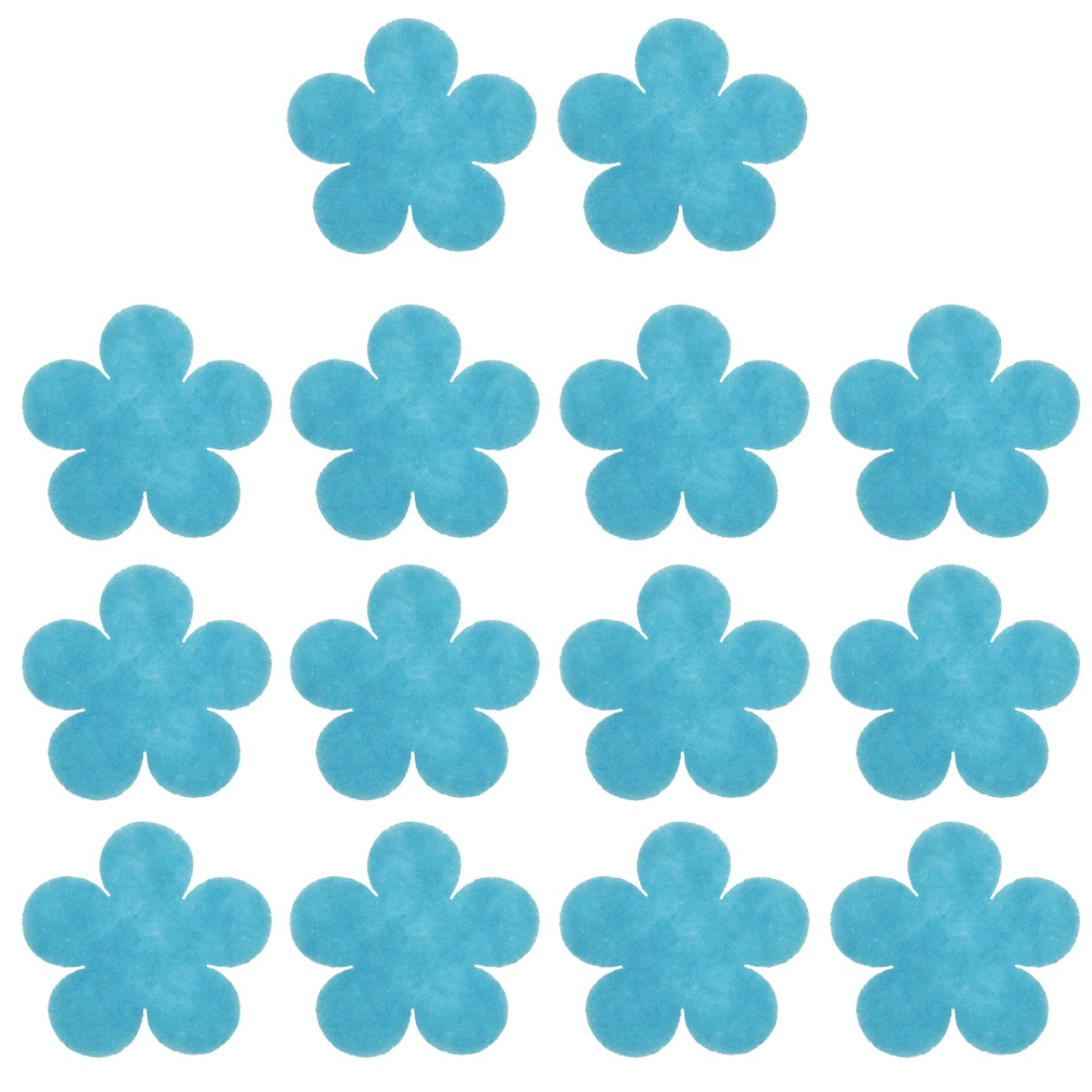 Floare pasla bleu deschis 5 petale M1 3cm 14 set