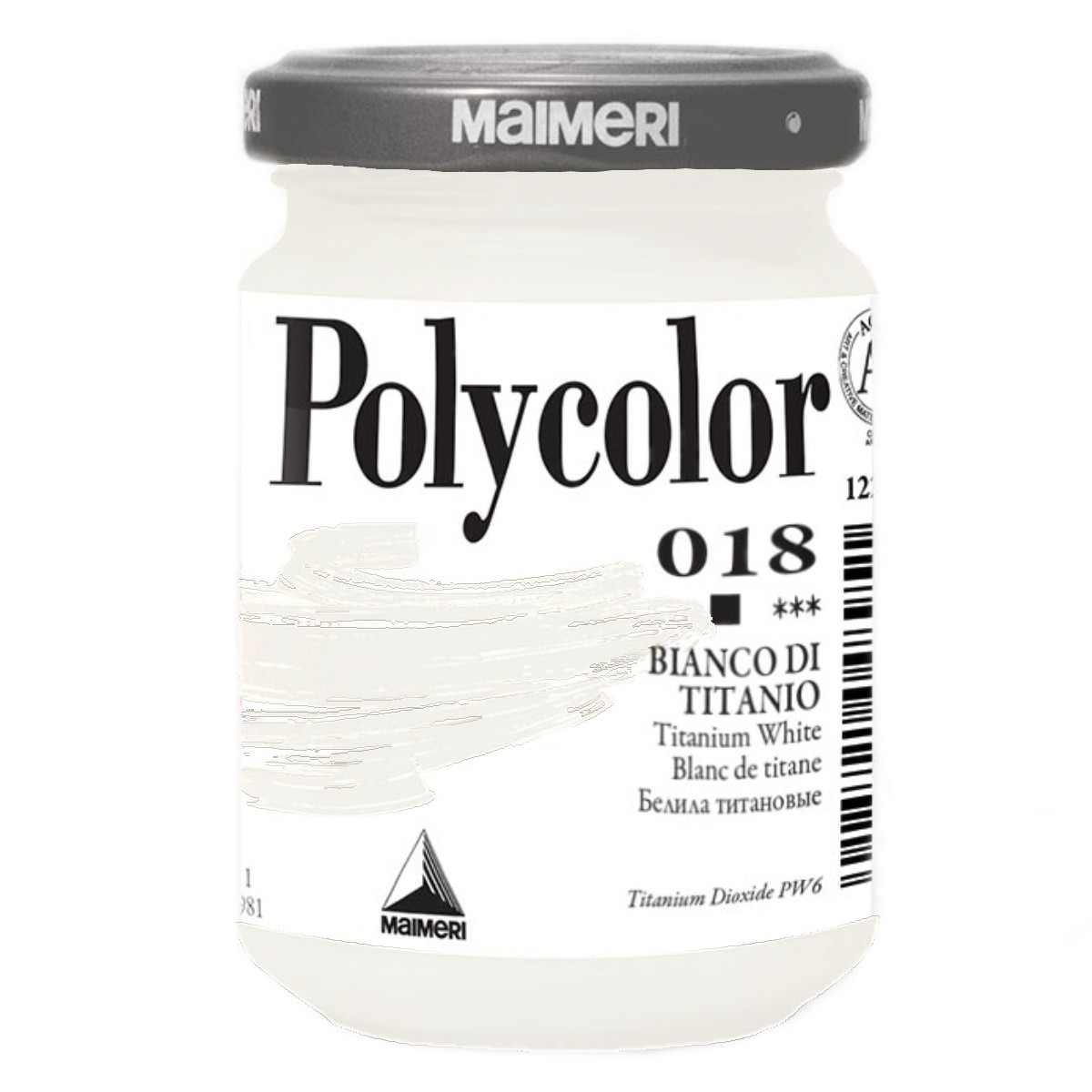 Acrilic Polycolor alb de titan 140ml Maimeri 018