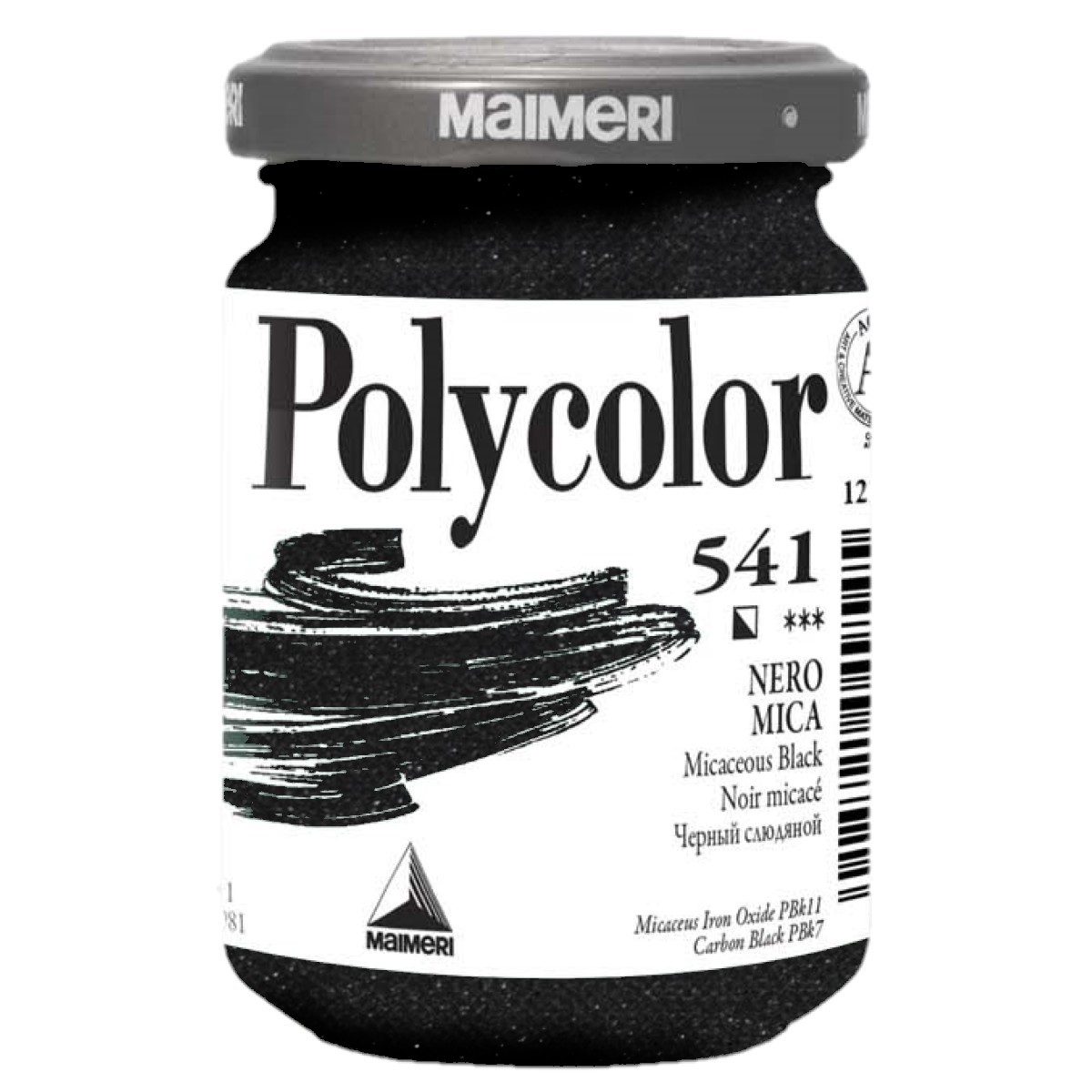Acrilic Polycolor negru mica 140ml Maimeri 541