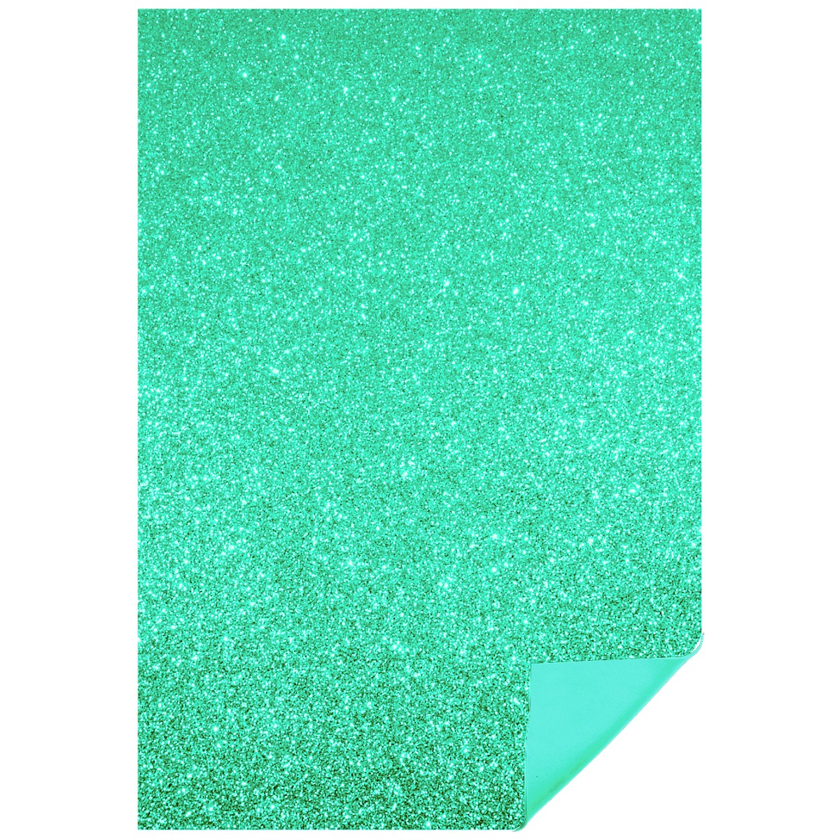 Carton buretat verde turcoaz cu sclipici 40x60cm x 2mm MP PN574-26