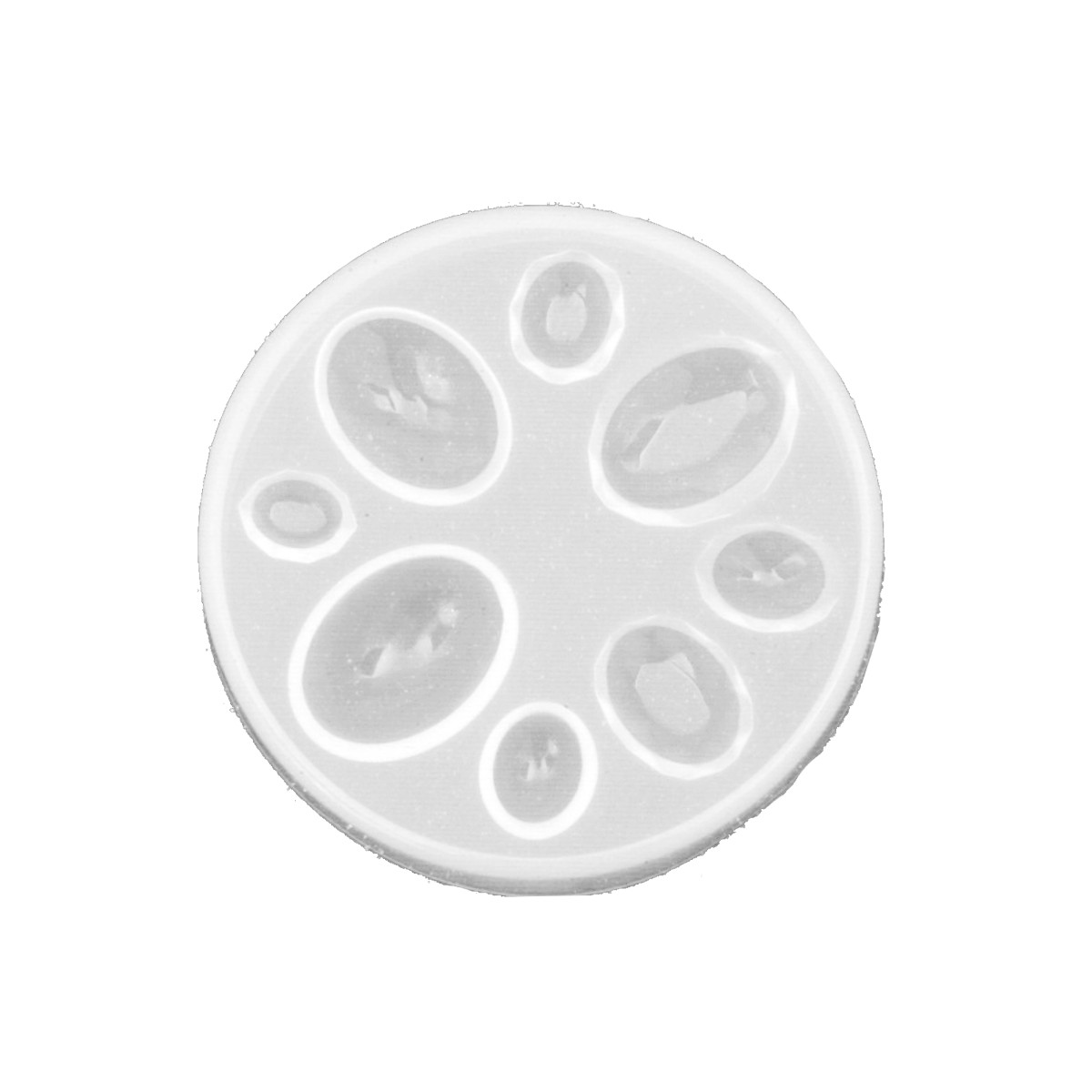Matrita silicon rotunda cristale ovale 6x1cm 825199 alb