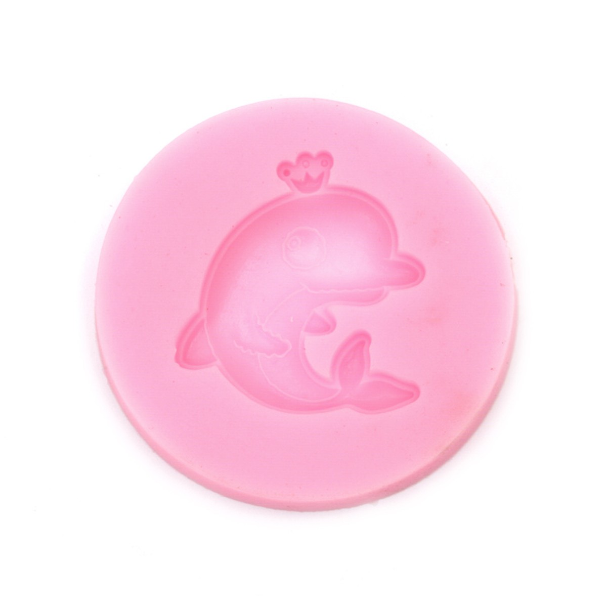 Matrita silicon rotunda delfin 6 8x0 8cm 824988 roz