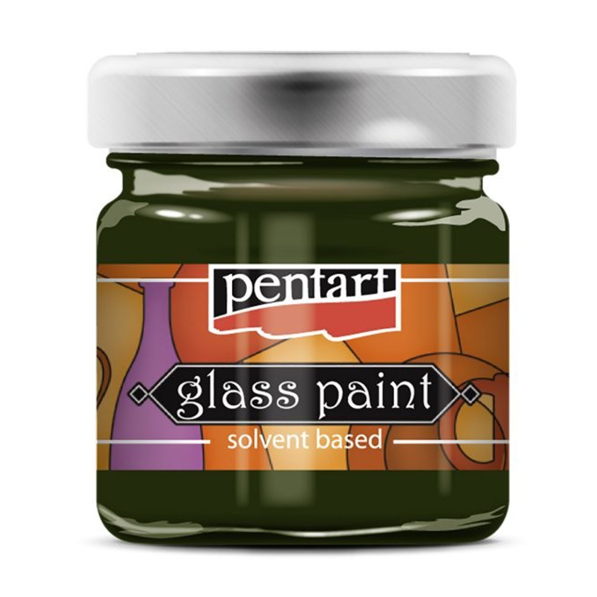 Culoare sticla 30ml Pentart verde oliv 25114
