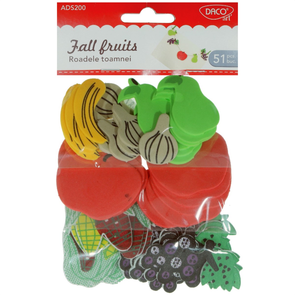 Legume fructe de toamna carton buretat multicolore 51 set Daco AD200