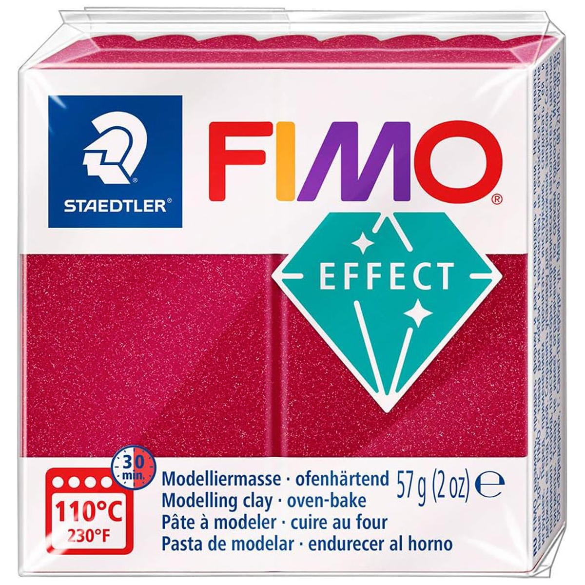 Fimo effect rosu rubiniu metalic 57g Staedtler 8020-28