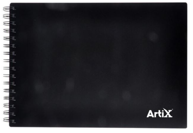 Bloc desen cu spira si coperta neagra A3 110g 80 file Artix PB346