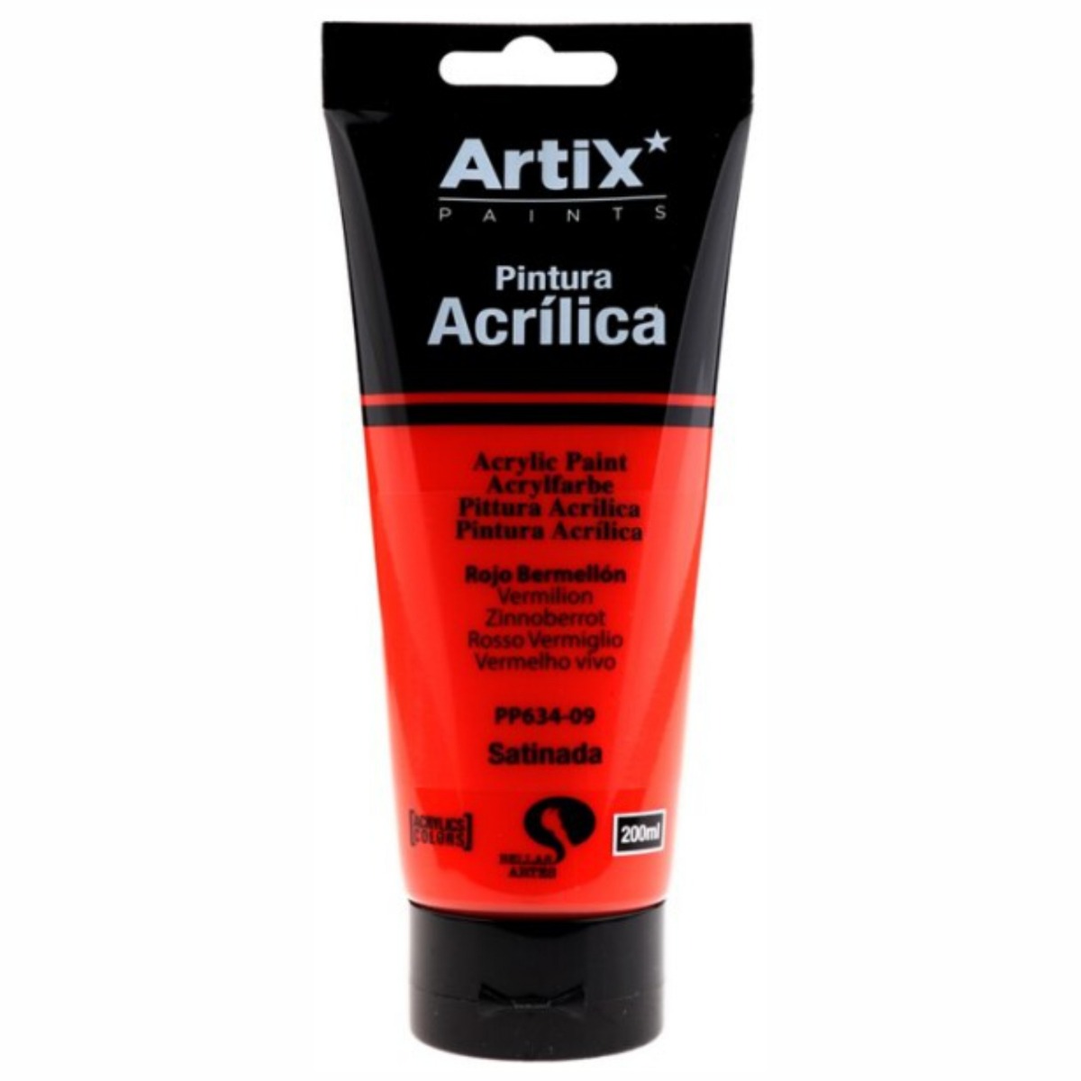 Acrilic rosu vermilion 200ml Artix PP634-09