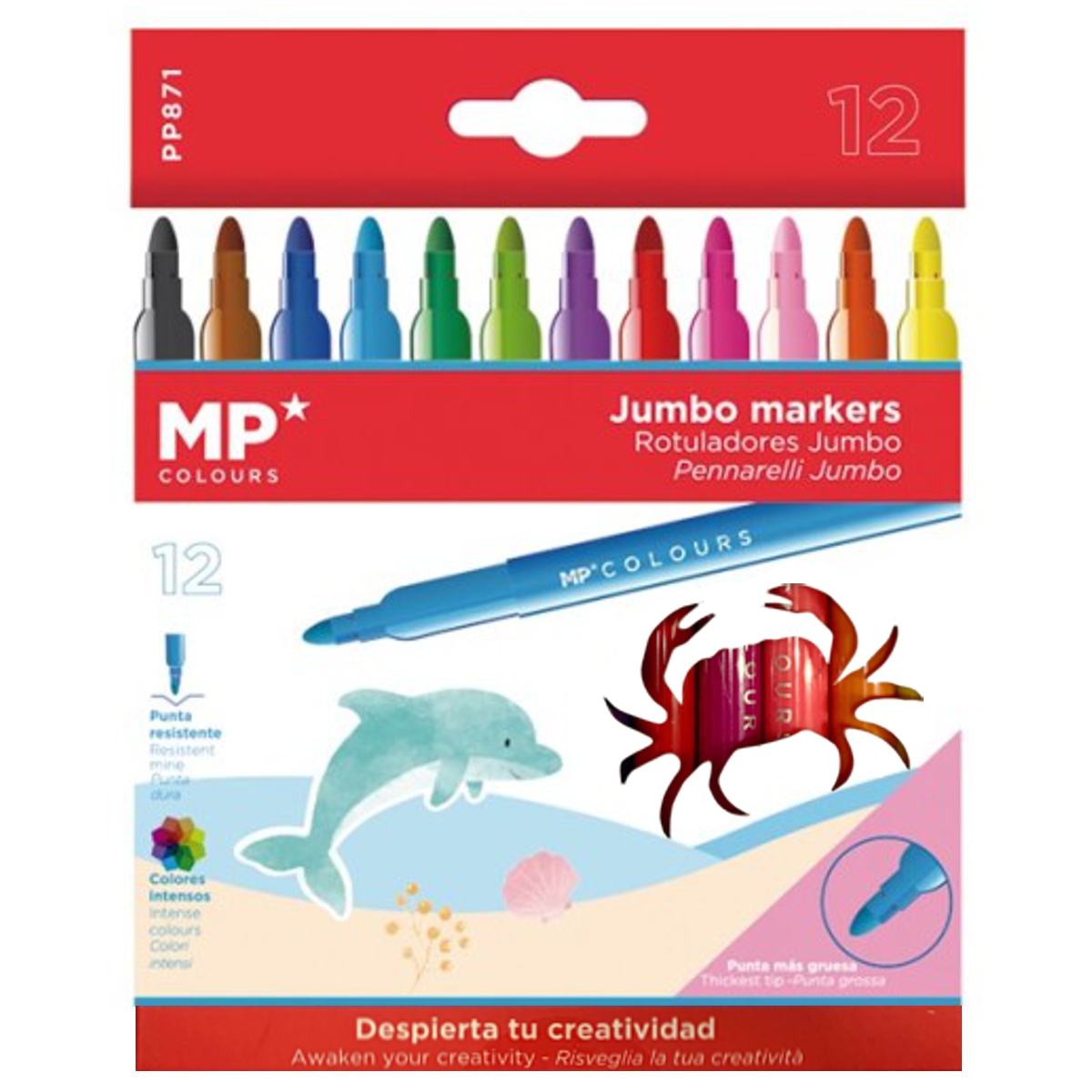 Carioca Jumbo varf conic 12 set MP Colours PP871
