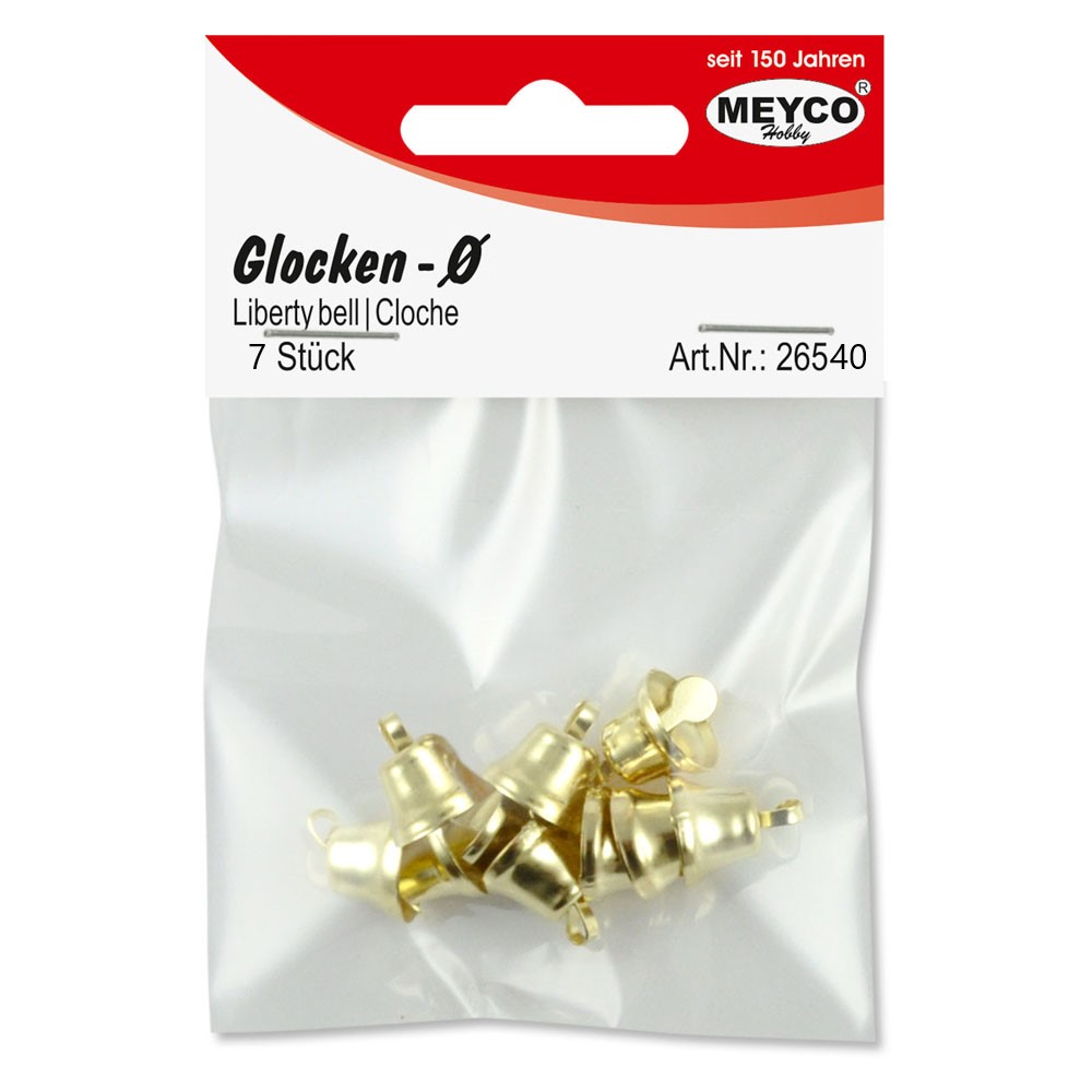 Clopotel auriu 1 4cm 7 set Meyco 26540