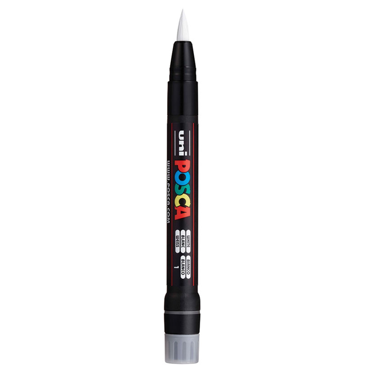 Marker pensula alb Uni Posca brush pcf-350 m419
