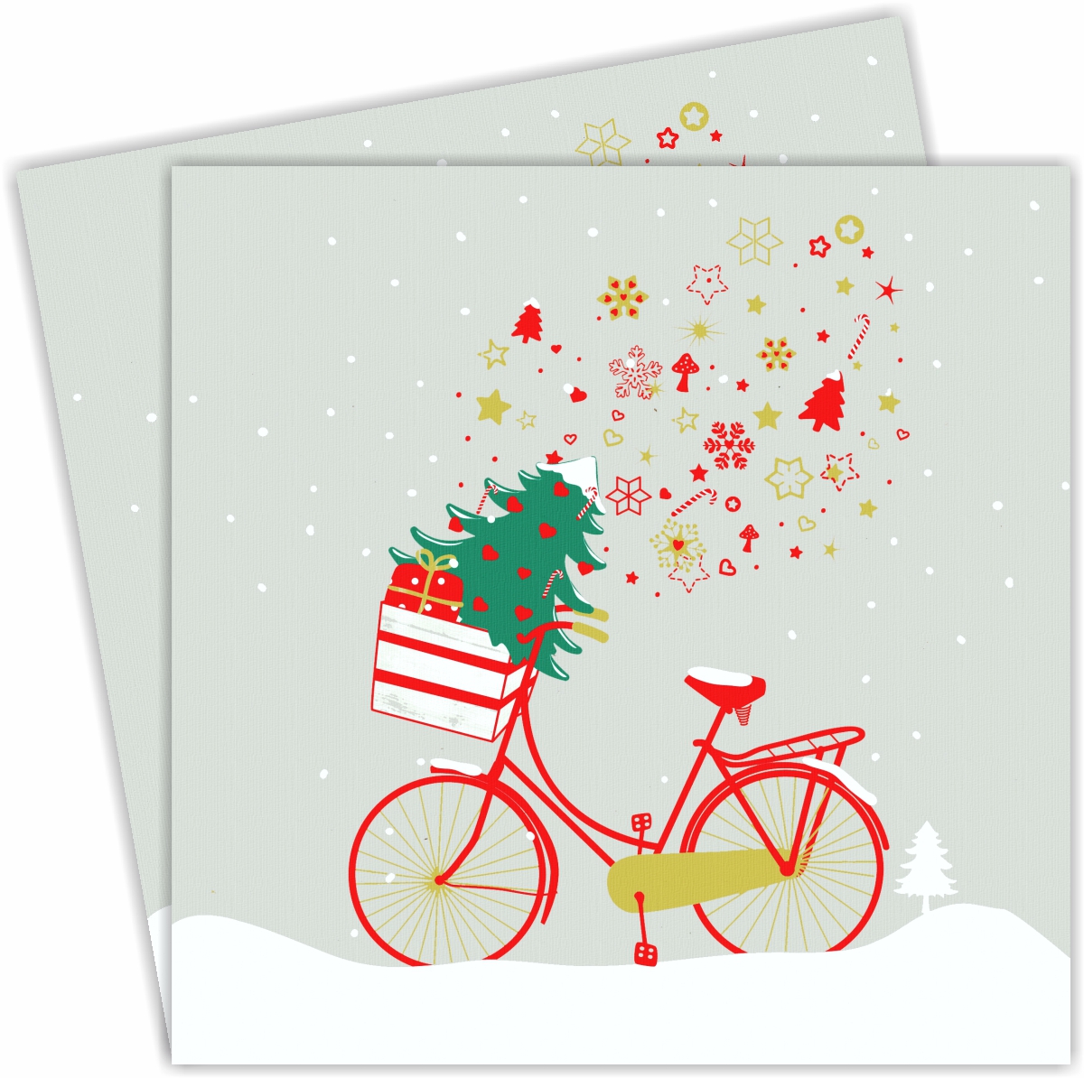 Servetel Bicicleta Christmas 33x33 cm 2 set 333-2976