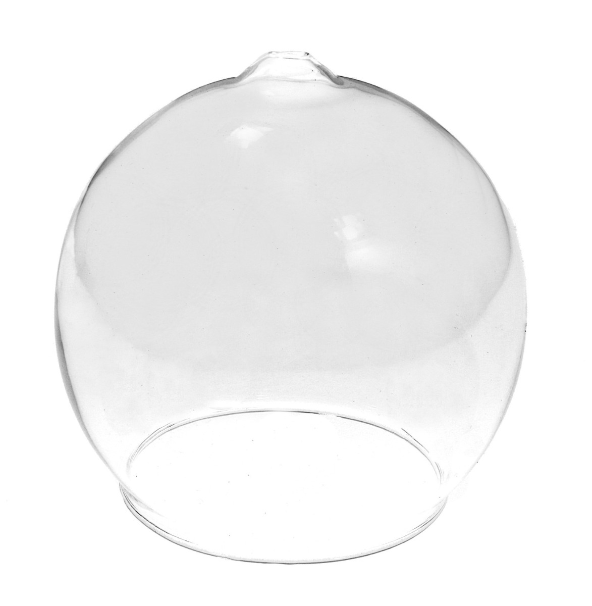 Glob sticla transparent forma cupola rotunda 8cm in cutie carton 357009