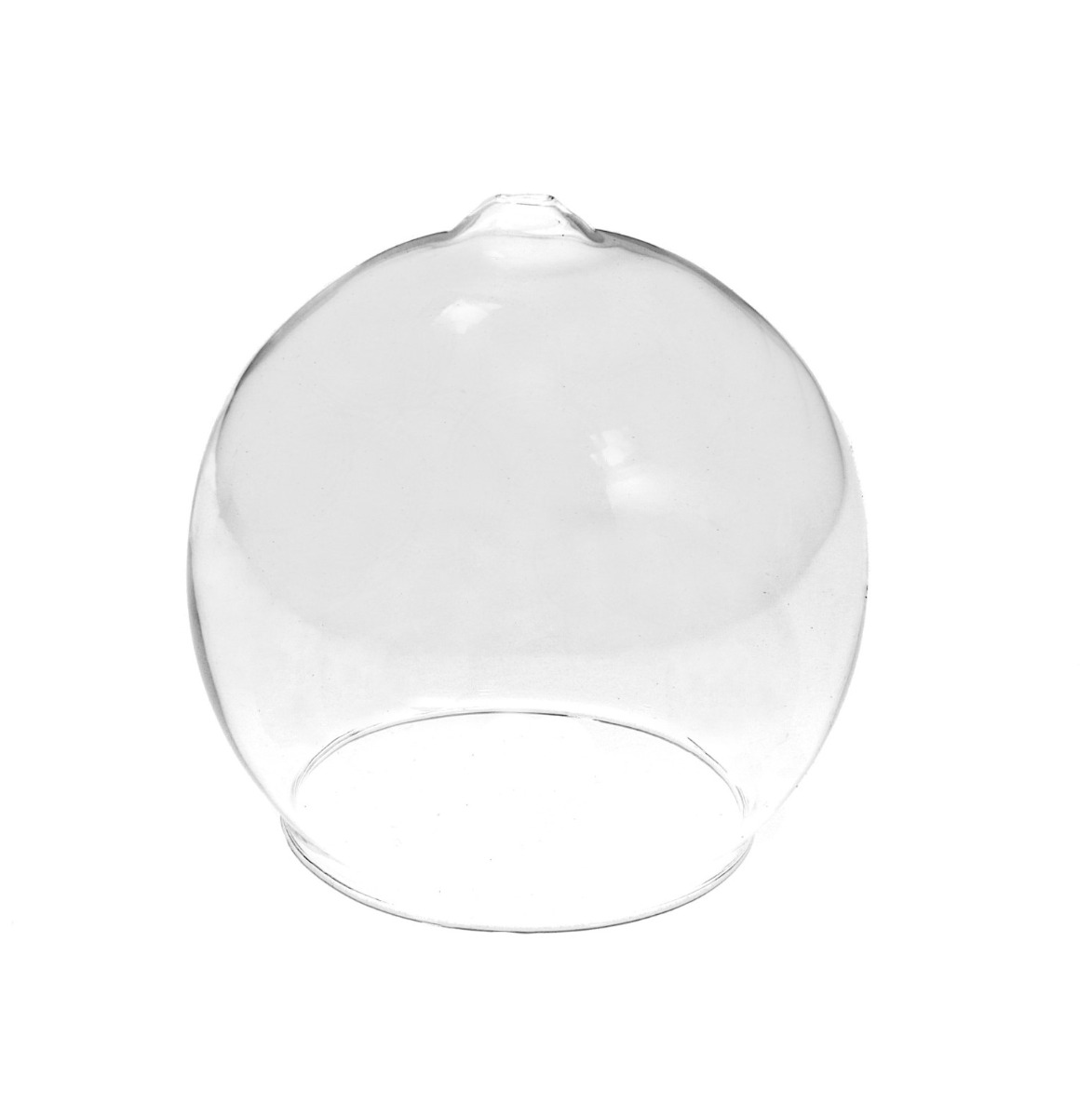 Glob sticla transparent forma cupola rotunda 6cm in cutie carton 357008
