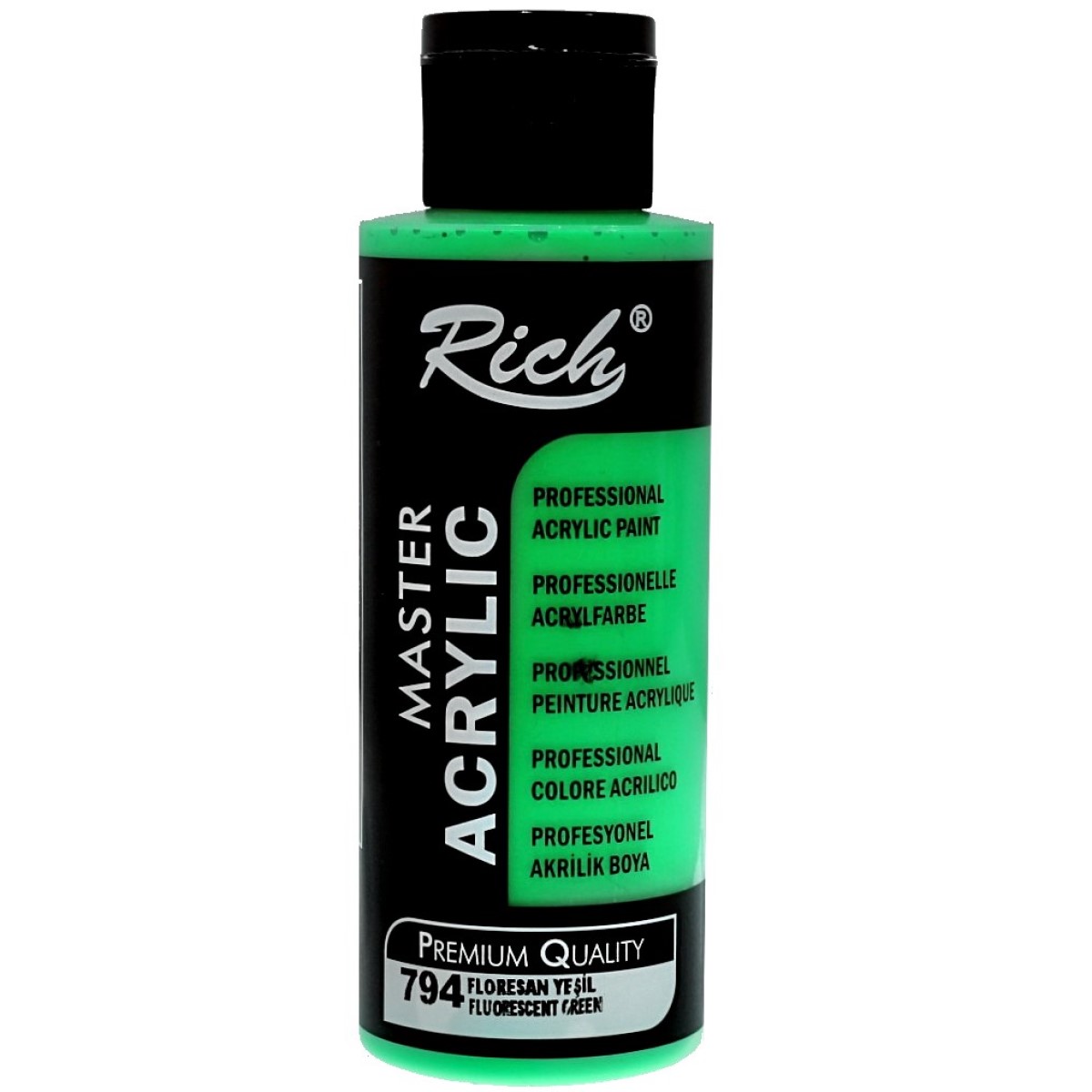 Acrilic verde neon mat 120ml Rich FLR-120-794