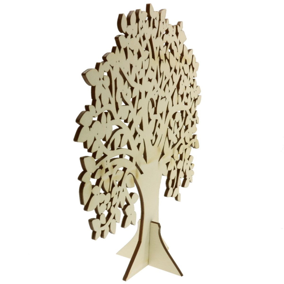 Copac 3D placaj crengi cu frunze si picior 25x21cm