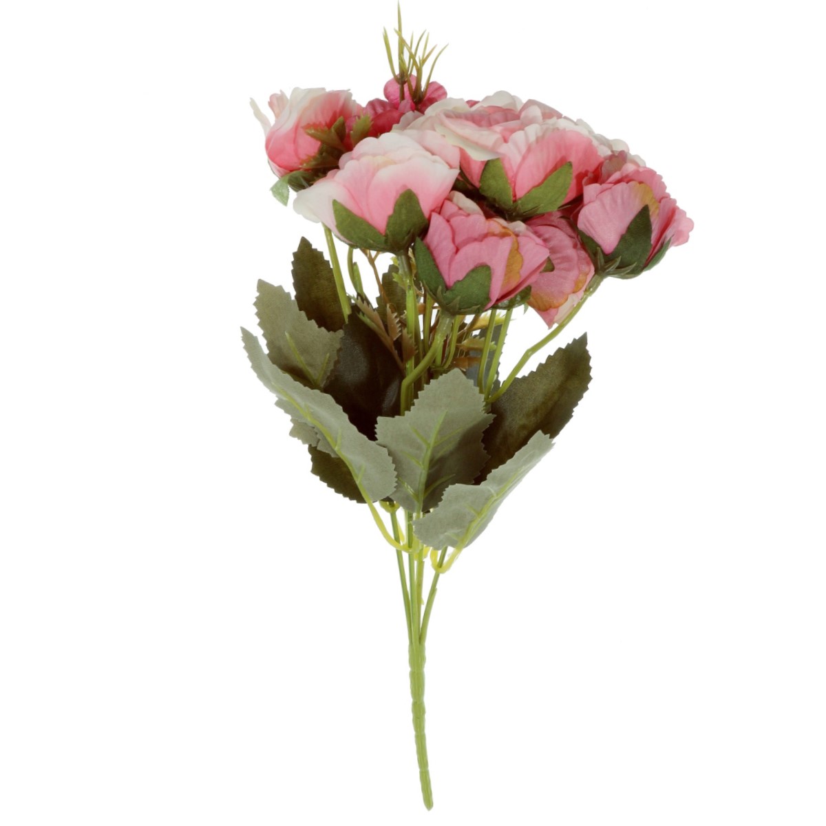 Trandafir textil si plastic roz fucsia 28cm 5 ramificatii Canea 163CAN10222 4 5
