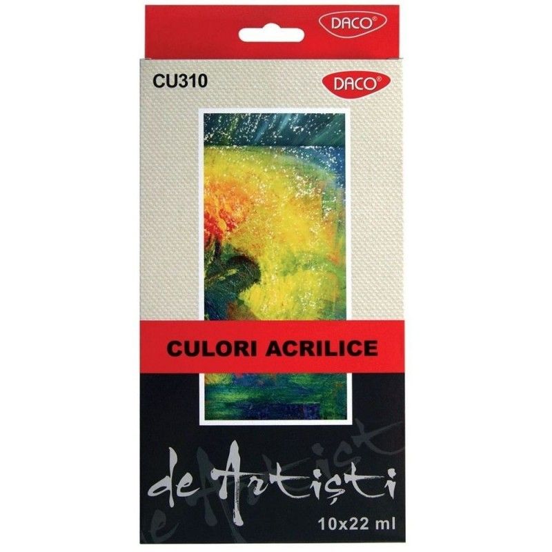 Acrilic 10 culori x 22ml set Daco Artist CU310