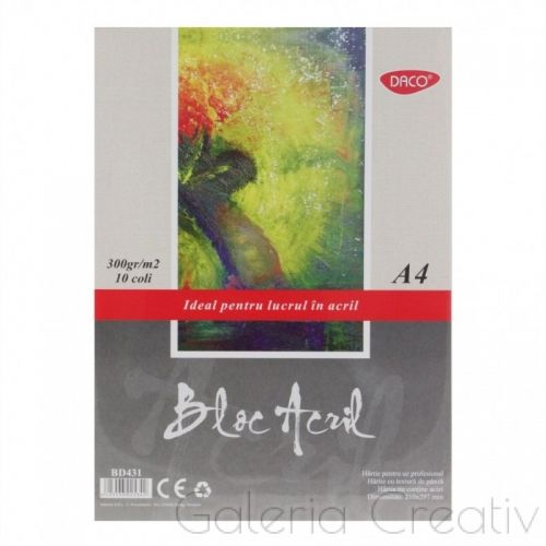 Bloc pictura acrilice A4 300g 10 file Daco BD431