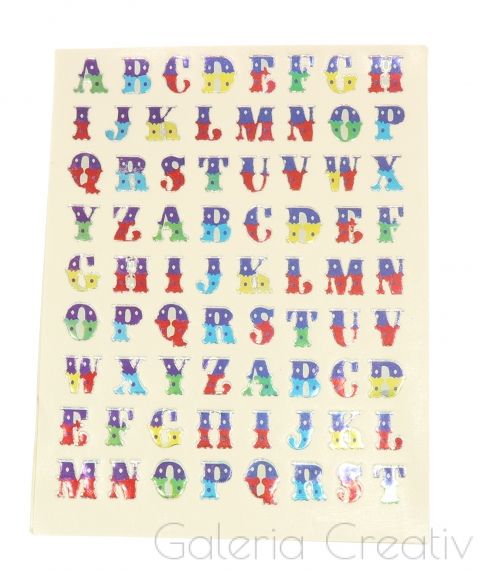 Abtibild alfabet multicolor A7 10 set E163